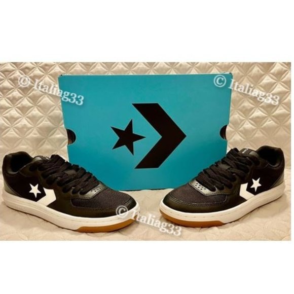 Converse Rival Ox Sneaker UNISEX Size M:4 W:5.5 Low Top Chevron Black White Gum - Picture 6 of 16